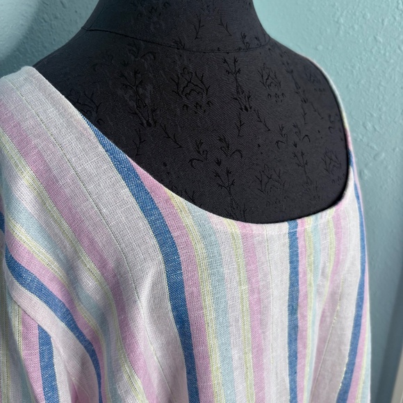 Jones & Co Jones New York Plus Size Linen Tunic Top Shirt Blouse - Picture 7 of 12